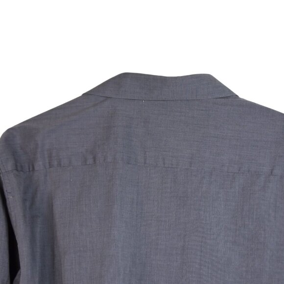 Alfani Shirt XXL Mens 18.5 Button Down Long Sleeve Easy Care Gray 34-35 Pocket - Picture 8 of 8